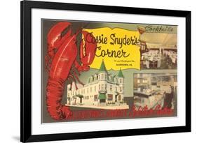 Cossie Snyder's Corner, Lobster Center, Retro-null-Framed Art Print