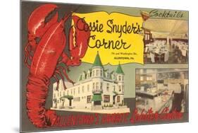 Cossie Snyder's Corner, Lobster Center, Retro-null-Mounted Premium Giclee Print