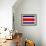 Costa Rica Flag Design with Wood Patterning - Flags of the World Series-Philippe Hugonnard-Framed Art Print displayed on a wall