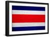 Costa Rica Flag Design with Wood Patterning - Flags of the World Series-Philippe Hugonnard-Framed Art Print