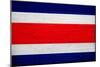 Costa Rica Flag Design with Wood Patterning - Flags of the World Series-Philippe Hugonnard-Mounted Art Print