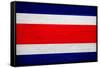 Costa Rica Flag Design with Wood Patterning - Flags of the World Series-Philippe Hugonnard-Framed Stretched Canvas