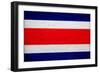 Costa Rica Flag Design with Wood Patterning - Flags of the World Series-Philippe Hugonnard-Framed Premium Giclee Print