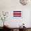 Costa Rica Flag Design with Wood Patterning - Flags of the World Series-Philippe Hugonnard-Framed Premium Giclee Print displayed on a wall