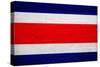 Costa Rica Flag Design with Wood Patterning - Flags of the World Series-Philippe Hugonnard-Stretched Canvas