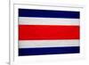 Costa Rica Flag Design with Wood Patterning - Flags of the World Series-Philippe Hugonnard-Framed Art Print