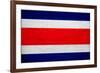 Costa Rica Flag Design with Wood Patterning - Flags of the World Series-Philippe Hugonnard-Framed Art Print