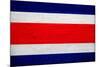 Costa Rica Flag Design with Wood Patterning - Flags of the World Series-Philippe Hugonnard-Mounted Art Print