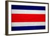 Costa Rica Flag Design with Wood Patterning - Flags of the World Series-Philippe Hugonnard-Framed Art Print