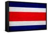 Costa Rica Flag Design with Wood Patterning - Flags of the World Series-Philippe Hugonnard-Framed Stretched Canvas