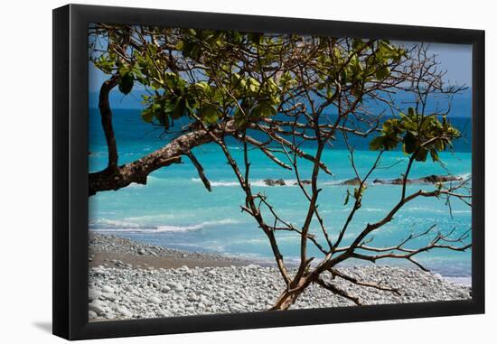 Costa Rica Light Blue Water Beach Photo Poster Print-null-Framed Poster