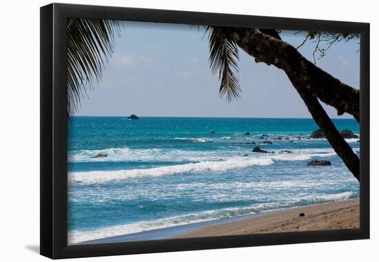 Costa Rica Waves Breaking on Beach Photo Poster Print-null-Framed Poster