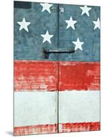 Costa Rican Flag Painted on Door, Costa Rica-John Coletti-Mounted Photographic Print