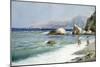 Costa Sorrentina, (Oil on Canvas)-Oscar Ricciardi-Mounted Giclee Print