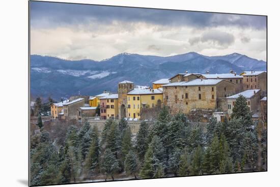 Costacciaro at sunset, Monte Cucco Park, Apennines, Umbria, Italy, Europe-Lorenzo Mattei-Mounted Photographic Print