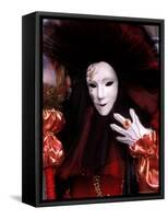 Costume and Mask, Venice Carnival, Italy-Kristin Piljay-Framed Stretched Canvas