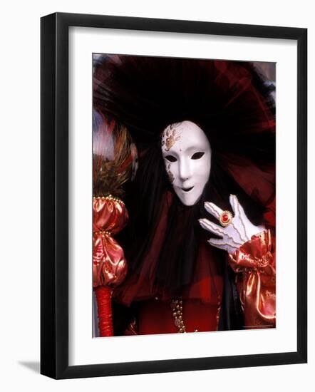 Costume and Mask, Venice Carnival, Italy-Kristin Piljay-Framed Photographic Print