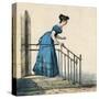 Costume Blue Dress 1820S-null-Stretched Canvas