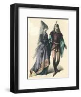 Costume, Bourgogne C15-null-Framed Art Print