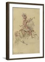 Costume de Carrousel : projet pour celui d'un cavalier, Trompette de la quadrille du Dauphin-Jean I Berain-Framed Giclee Print