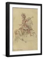 Costume de Carrousel : projet pour celui d'un cavalier, Trompette de la quadrille du Dauphin-Jean I Berain-Framed Giclee Print