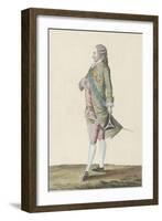 Costume de l'époque de Louis XVI, seigneur de la cour portant un habit de Printemps-Etienne Claude Voysard-Framed Giclee Print