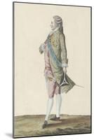 Costume de l'époque de Louis XVI, seigneur de la cour portant un habit de Printemps-Etienne Claude Voysard-Mounted Giclee Print