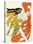 Costume Design for a Bacchante in "Narcisse" by Tcherepnin, 1911-Leon Bakst-Stretched Canvas
