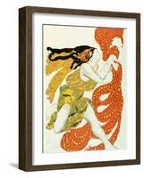 Costume Design for a Bacchante in "Narcisse" by Tcherepnin, 1911-Leon Bakst-Framed Giclee Print