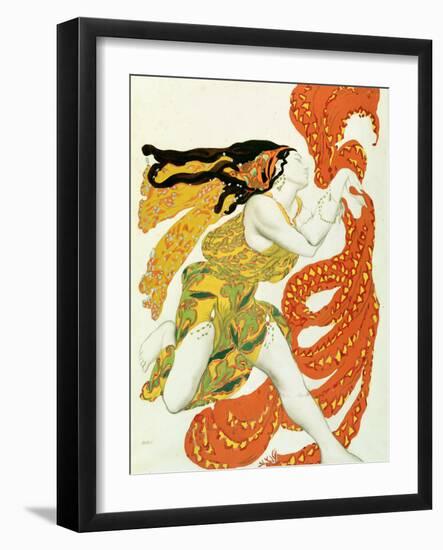 Costume Design for a Bacchante in "Narcisse" by Tcherepnin, 1911-Leon Bakst-Framed Giclee Print