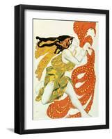 Costume Design for a Bacchante in "Narcisse" by Tcherepnin, 1911-Leon Bakst-Framed Giclee Print