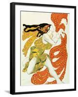 Costume Design for a Bacchante in "Narcisse" by Tcherepnin, 1911-Leon Bakst-Framed Giclee Print