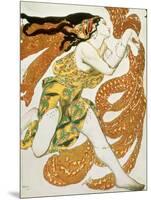 Costume Design for a Bacchante in "Narcisse" by Tcherepnin, 1911-Leon Bakst-Mounted Giclee Print