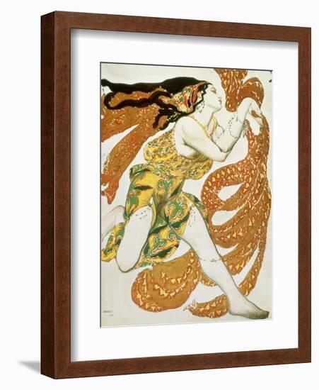 Costume Design for a Bacchante in "Narcisse" by Tcherepnin, 1911-Leon Bakst-Framed Giclee Print