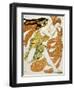 Costume Design for a Bacchante in "Narcisse" by Tcherepnin, 1911-Leon Bakst-Framed Giclee Print