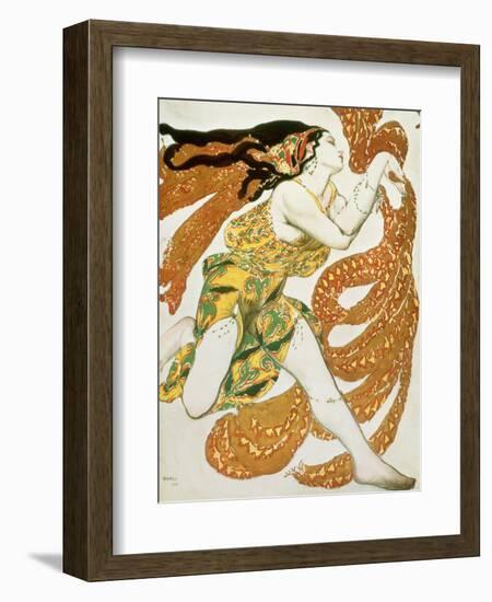 Costume Design for a Bacchante in "Narcisse" by Tcherepnin, 1911-Leon Bakst-Framed Premium Giclee Print