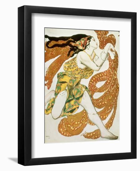 Costume Design for a Bacchante in "Narcisse" by Tcherepnin, 1911-Leon Bakst-Framed Premium Giclee Print