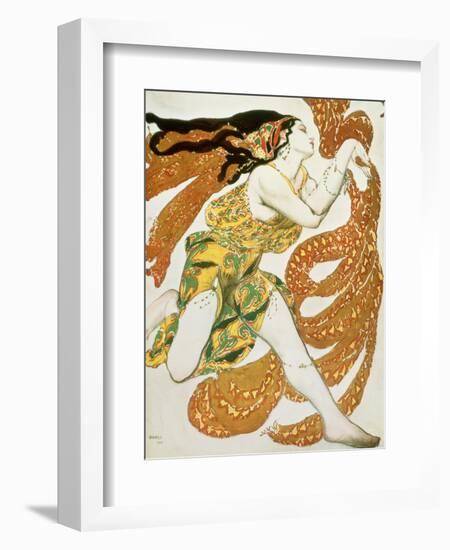 Costume Design for a Bacchante in "Narcisse" by Tcherepnin, 1911-Leon Bakst-Framed Premium Giclee Print