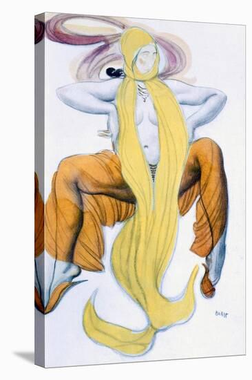 Costume Design for a Bacchic Dancer, from the Legend of Joseph, C.1914 (Colour Litho)-Leon Bakst-Stretched Canvas