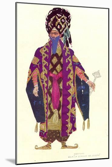 Costume Design For a Character in The Legend of Joseph, 1914-Leon Bakst-Mounted Giclee Print