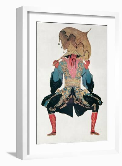 Costume Design For a Chinaman, from Sleeping Beauty, 1921-Leon Bakst-Framed Giclee Print
