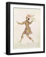 Costume Design for a Coral Fisher for 'The Marriage of Thetis and Peleus'-null-Framed Giclee Print