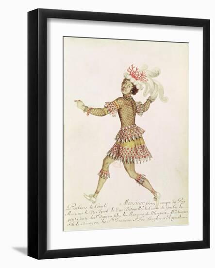 Costume Design for a Coral Fisher for 'The Marriage of Thetis and Peleus'-null-Framed Giclee Print