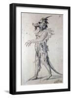 Costume Design for a Costume for a Dragon, 16th Century-Giuseppe Arcimboldi-Framed Giclee Print