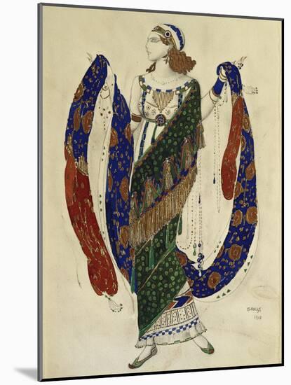 Costume Design for a Dancer from 'Cleopatra', 1910-Leon Bakst-Mounted Giclee Print