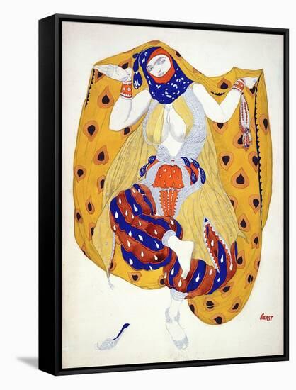 Costume Design for a Dancer in 'Scheherazade', a Ballet First Produced by Diaghilev-Leon Bakst-Framed Stretched Canvas