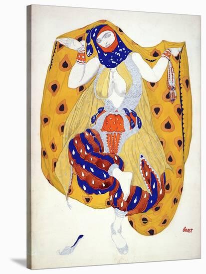 Costume Design for a Dancer in 'Scheherazade', a Ballet First Produced by Diaghilev-Leon Bakst-Stretched Canvas