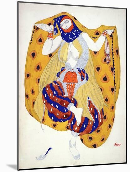 Costume Design for a Dancer in 'Scheherazade', a Ballet First Produced by Diaghilev-Leon Bakst-Mounted Giclee Print
