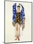 Costume Design for a Dancing Girl-Leon Bakst-Mounted Giclee Print