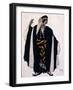 Costume Design for a Jewish Elder for the Drama 'Judith', 1922 (Pencil, W/C and Gouache on Paper)-Leon Bakst-Framed Giclee Print